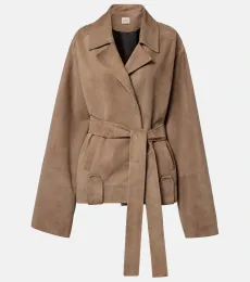 Alder belted suede jacket