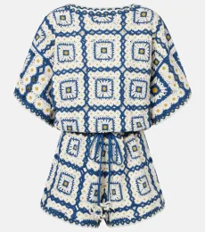 Alémais Dolly crochet cotton romper Alémais Dolly crochet cotton romper