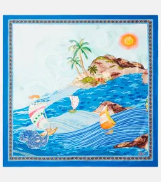 Alémais Foulard en sergé de soie imprimé Alémais Foulard en sergé de soie imprimé