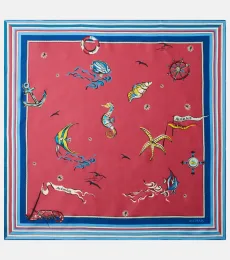 Alémais Foulard en sergé de soie imprimée Alémais Foulard en sergé de soie imprimée