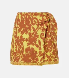 Alémais Jupe portefeuille Amarillo en coton mélangé Alémais Jupe portefeuille Amarillo en coton mélangé
