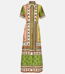 Alémais Robe chemise Contina imprimée en lin Alémais Robe chemise Contina imprimée en lin