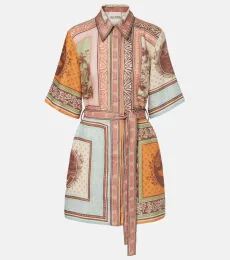 Alémais Robe chemise Lucca imprimée en lin Alémais Robe chemise Lucca imprimée en lin