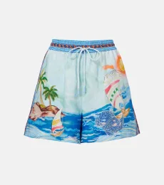 Alémais Short imprimé en lin Alémais Short imprimé en lin