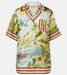 Alémais Toucan Tango printed linen shirt Alémais Toucan Tango printed linen shirt