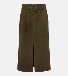 Alexie belted suede midi skirt Alexie belted suede midi skirt