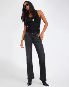 Alice Low Waist Bootcut Denim Jeans Denim Jeans - Alice Washed Black Size 31 One Teaspoon Alice Low Waist Bootcut Denim Jeans Denim Jeans - Alice Washed Black Size 31 One Teaspoon