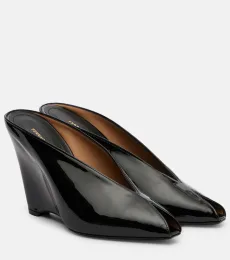Alicia 95 patent leather wedge mules Alicia 95 patent leather wedge mules