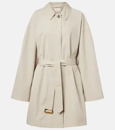 Amaya belted cotton car coat Amaya belted cotton car coat