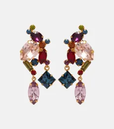 Ambra crystal-embellished drop earrings Ambra crystal-embellished drop earrings