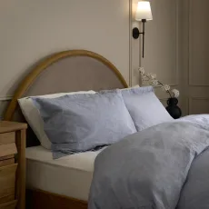 Amelie Oxford Edge Pillowcase Pair - Navy, Oxford Standard