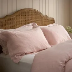 Amelie Oxford Edge Pillowcase Pair - Pink, Oxford Standard