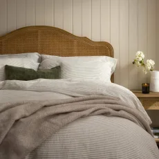 Amelie Stripe Duvet Cover - Natural, Super King Amelie Stripe Duvet Cover - Natural, Super King