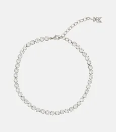 Amina Muaddi Tennis crystal-embellished anklet Amina Muaddi Tennis crystal-embellished anklet