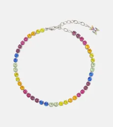 Amina Muaddi Tennis embellished anklet Amina Muaddi Tennis embellished anklet