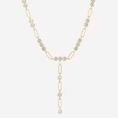 Anaé Large Paperclip Chain Necklace - 18k Rose Gold Plated Brass Anaé Large Paperclip Chain Necklace - 18k Rose Gold Plated Brass