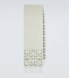 Anagram checked silk and cashmere scarf Anagram checked silk and cashmere scarf