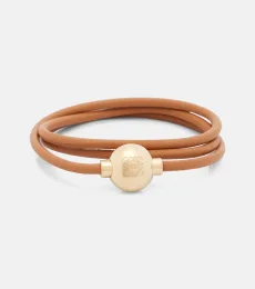 Anagram embellished leather bracelet Anagram embellished leather bracelet