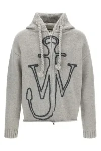 Anchor Embroidery hoodie - Gray
