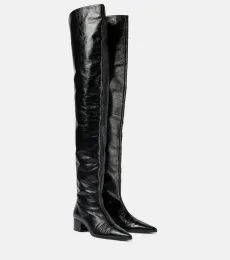 Andee leather over-the-knee boots