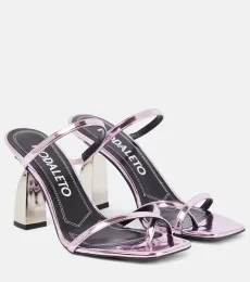 Angel A metallic leather mules Angel A metallic leather mules