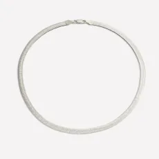 Angelique Diamond Cut Silver Chain - 16 Rhodium Plated Silver