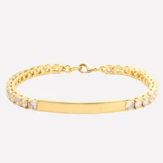 Anik 7 inch tennis bracelet - Rhodium Plated White Anik 7 inch tennis bracelet - Rhodium Plated White