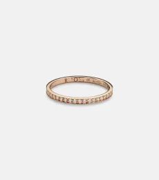 Anillo de novia de oro rosa de 18 ct con diamantes