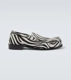 Animal-printed calf hair loafers Animal-printed calf hair loafers
