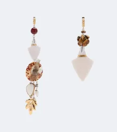 Anna asymmetric drop earrings