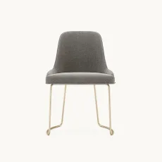 ANNA (METAL SLED) Dining Chair Woody ANNA (METAL SLED) Dining Chair Woody