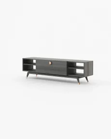 ANTOINE Media Unit Grey Eucalyptus Veneer Matte