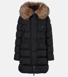 Aphroti shearling-trimmed hooded down coat Aphroti shearling-trimmed hooded down coat