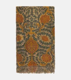 Apoteosi fringed linen jacquard tablecloth