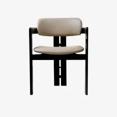 Araco Astra Dining Chair BlackCream Leather Araco Astra Dining Chair BlackCream Leather