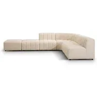 Araco Atelier Leo Corner Sofa with Ottoman Vanilla Araco Atelier Leo Corner Sofa with Ottoman Vanilla