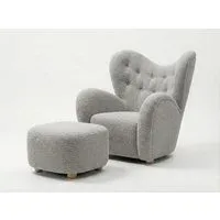 Araco Atelier Teddy Armchair Mistral with Footstool Araco Atelier Teddy Armchair Mistral with Footstool