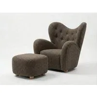 Araco Atelier Teddy Armchair Porcini with Footstool Araco Atelier Teddy Armchair Porcini with Footstool