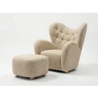 Araco Atelier Teddy Armchair Wicker with Footstool Araco Atelier Teddy Armchair Wicker with Footstool