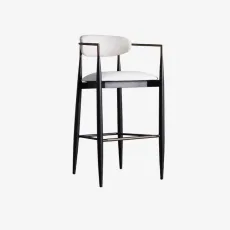 Araco Eclipse Barstool White CottonLinen