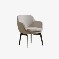 Araco Silhouette Dining Chair Beige CottonLinen Araco Silhouette Dining Chair Beige CottonLinen