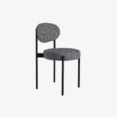 Araco Zenith Dining Chair BlackWhite CottonLinen
