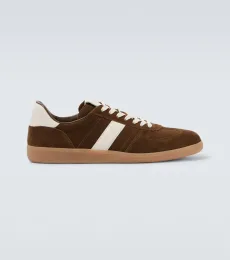 Archer leather-trimmed suede sneakers Archer leather-trimmed suede sneakers