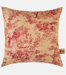 Argia printed cotton cushion Argia printed cotton cushion