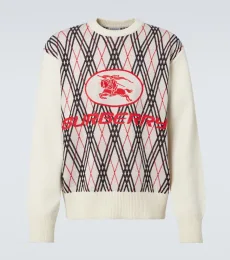Argyle jacquard sweater