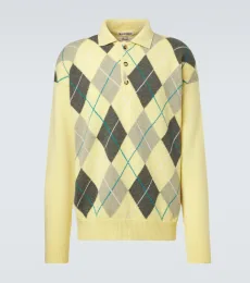 Argyle wool polo sweater Argyle wool polo sweater