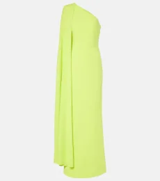 Aria one-shoulder crêpe gown Aria one-shoulder crêpe gown