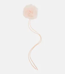 Ario floral-appliquÃ silk chiffon brooch