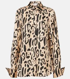 Armony leopard-print silk top Armony leopard-print silk top