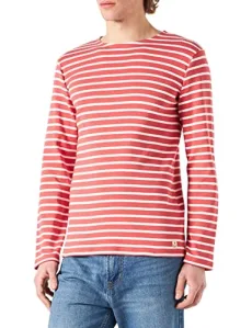 Armor Lux Men's Marinière Houat Héritage Homme Sweater, Cranberry/Milk, XXS Armor Lux Men's Marinière Houat Héritage Homme Sweater, Cranberry/Milk, XXS
